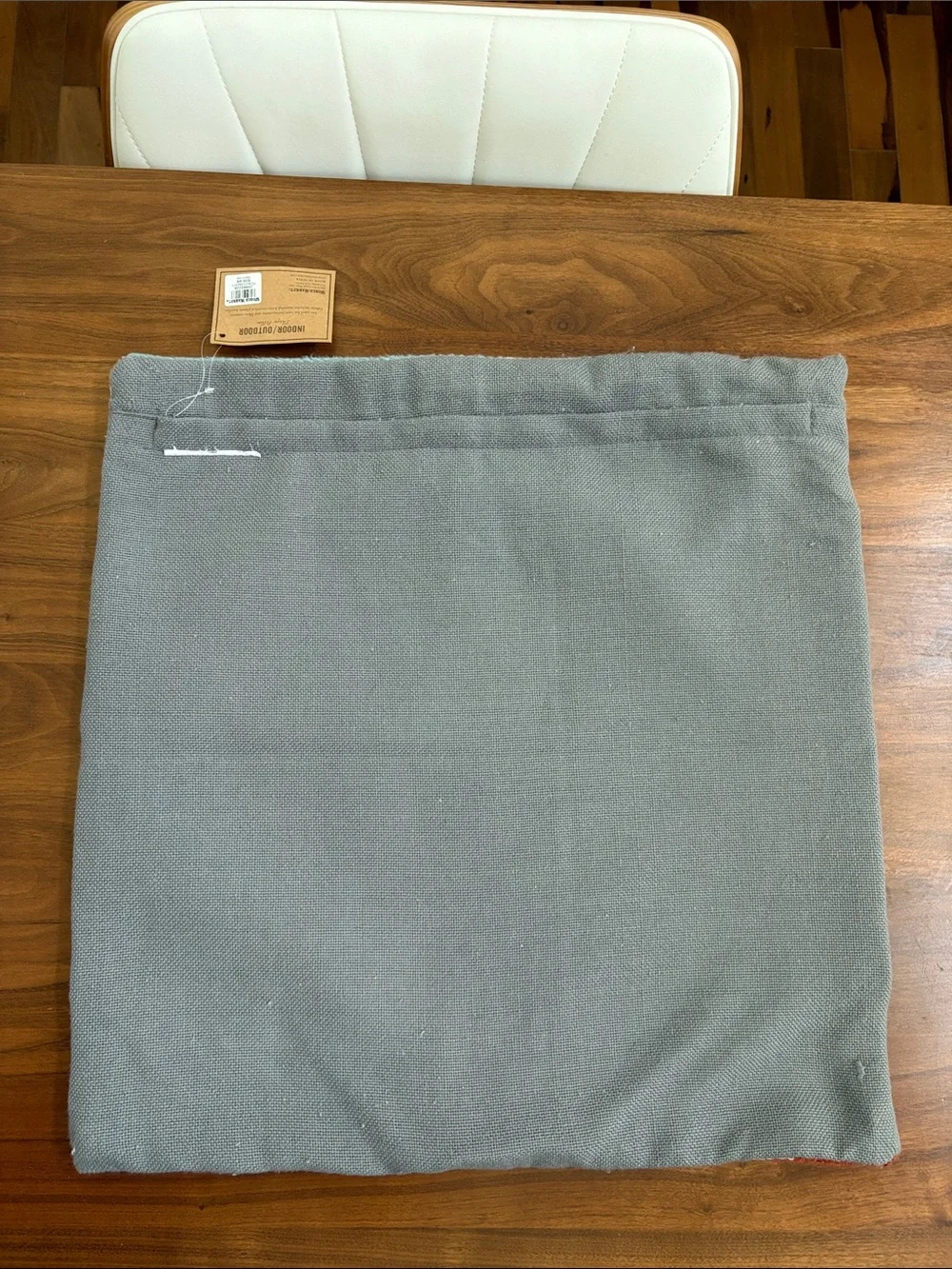 World Market Indoor Outdoor 20” Abstract Woven Throw Pillow NWT Recycled Fabric